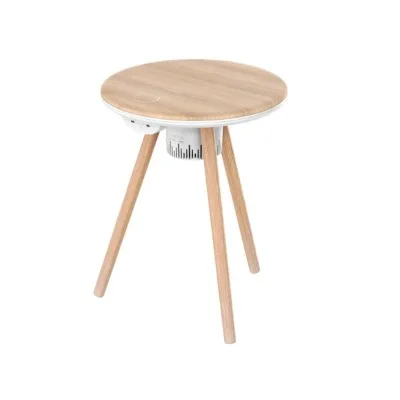 Cymbal&nbsp;,Coffee&nbsp;Table&nbsp;With&nbsp;Lighting&nbsp;Effects,&nbsp;Magnetic&nbsp;Charging&nbsp;&&nbsp;Wireless&nbsp;Speaker - Wood